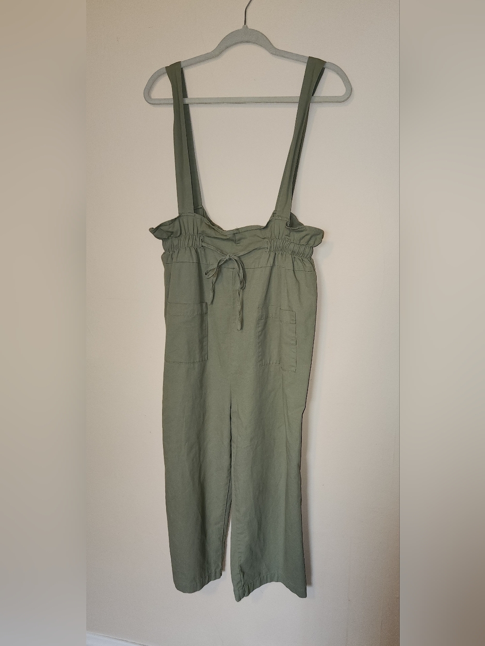 Olive Green Cotton Overalls